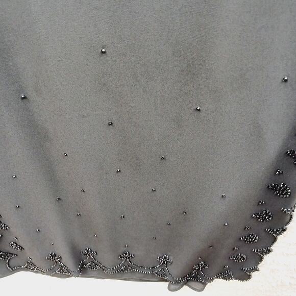 Skirt Maxi Size 18W Black Bead Scallop Evening Elegant Glam Formal Old Money - Picture 11 of 16